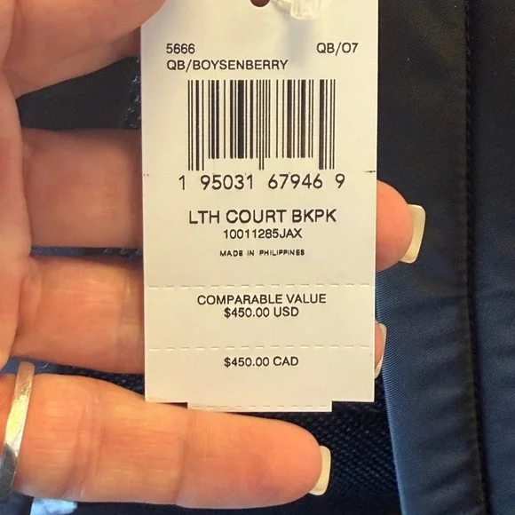 Women's Coach Boysenberry Purple Lth Court Bkpk Backpack - Picture 8 of 12